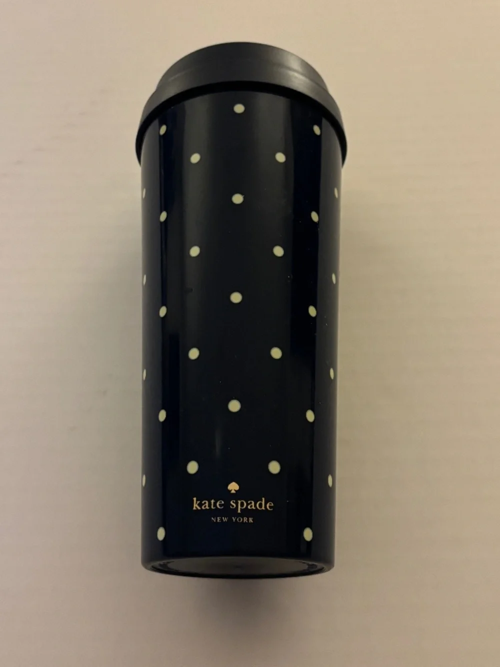 Kate Spade New York Navy/White Polka Dot Tumbler